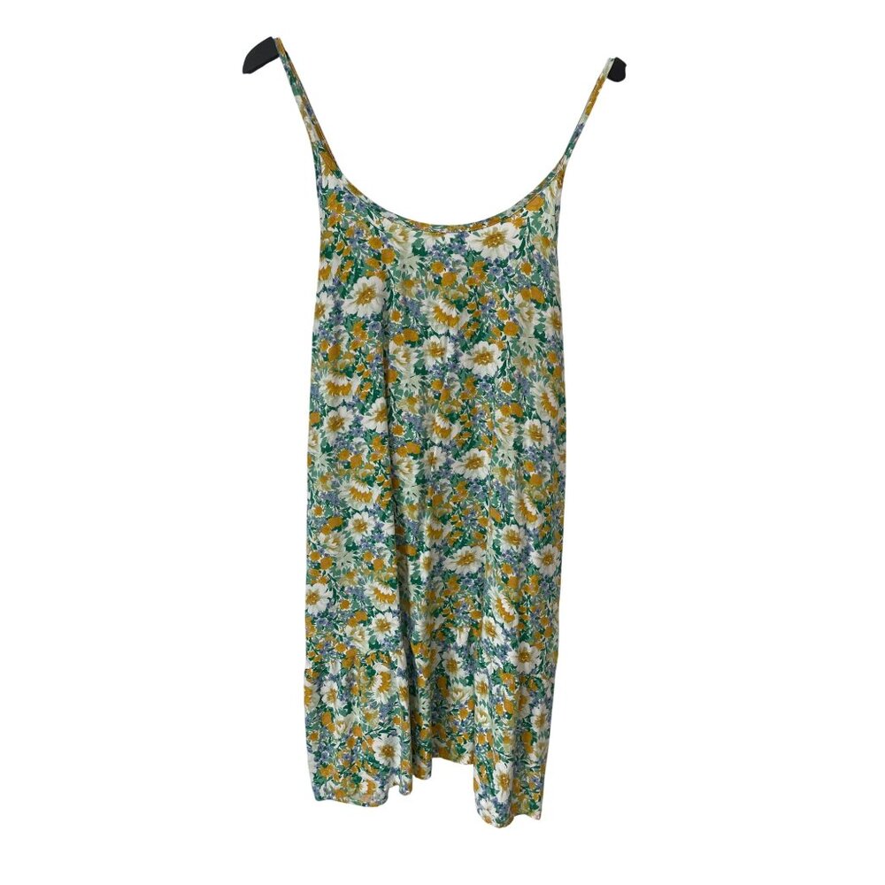 Qearal Sleeveless Floral Printed Sundress Size XL Scoop Neck Beach Boho Cottage - Picture 2 of 9
